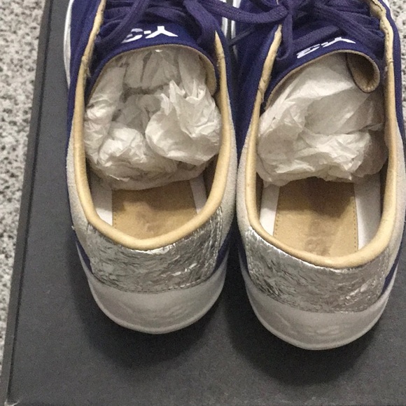 Y-3 Men's Purple and White Sneakers  Size US 8.5 - Picture 3 of 9